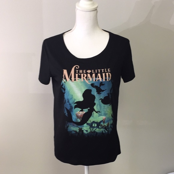 2 Pc Disney Little Mermaid & Mickey Mouse T-Shirt Bundle L & XL Both Fi… - Picture 3 of 12